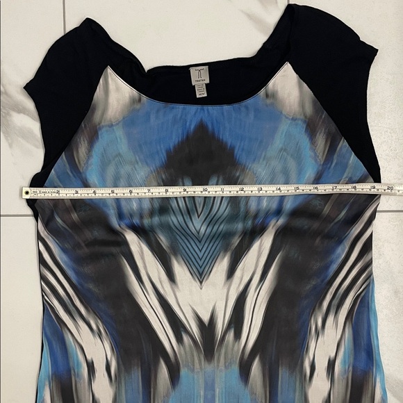 Tristan Blue and Black Abstract Blouse - Picture 6 of 9